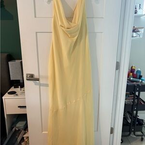 Butter Yellow Chiffon Maxi Dress